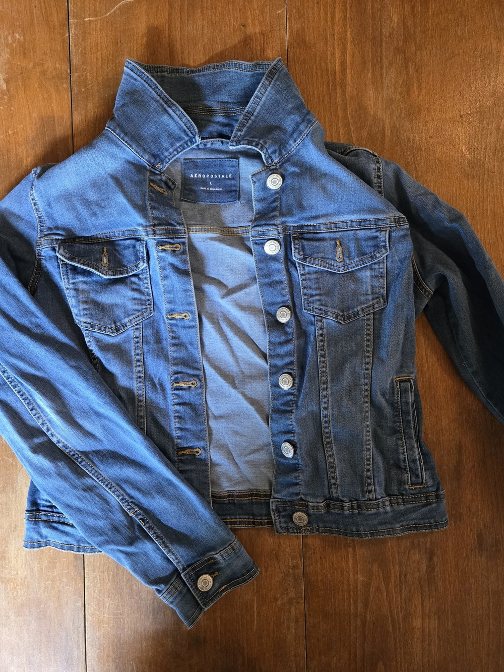 Aeropostale Kids Medium Blue Denim Trucker Jacket